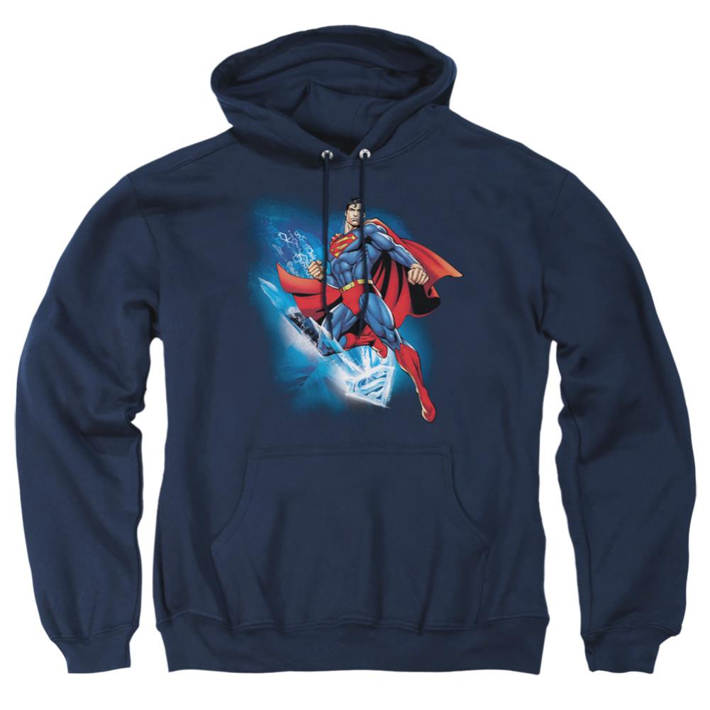 Superman Crystallize Men's Pull-Over 75 25 Poly Hoodie