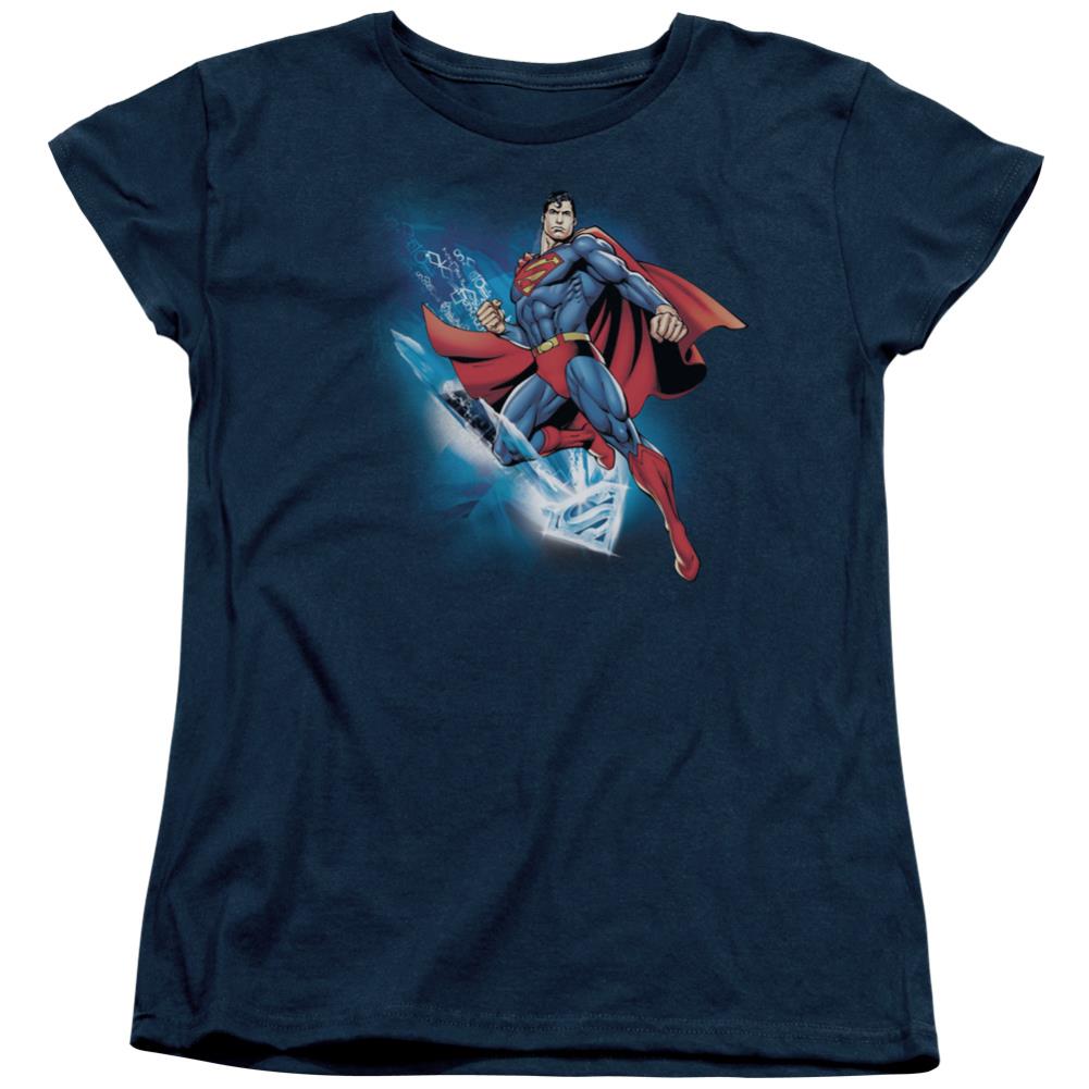 Superman Crystallize Women's 18/1 Cotton SS T