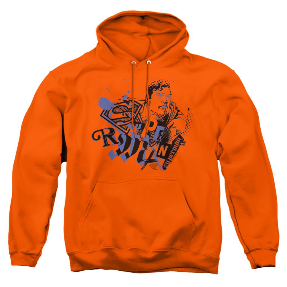 Superman Cut & Paste Men's Pull-Over 75 25 Poly Hoodie