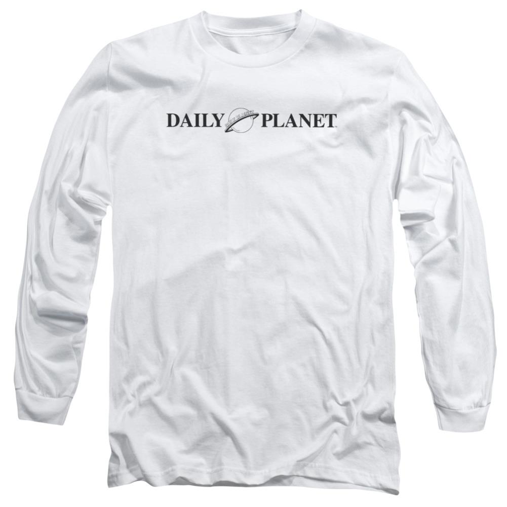 Superman Daily Planet Logo Men's 18/1 Cotton LS T