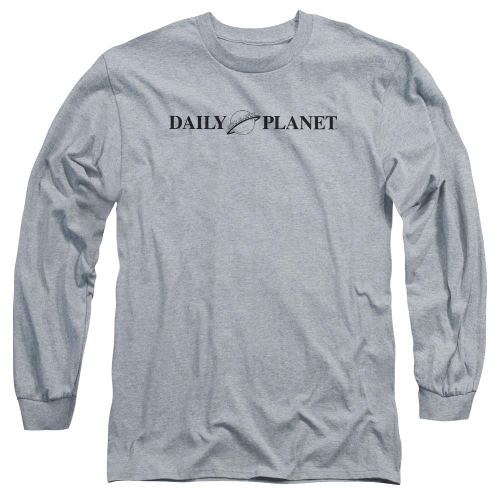 Superman Daily Planet Logo Men's 18/1 Cotton LS T