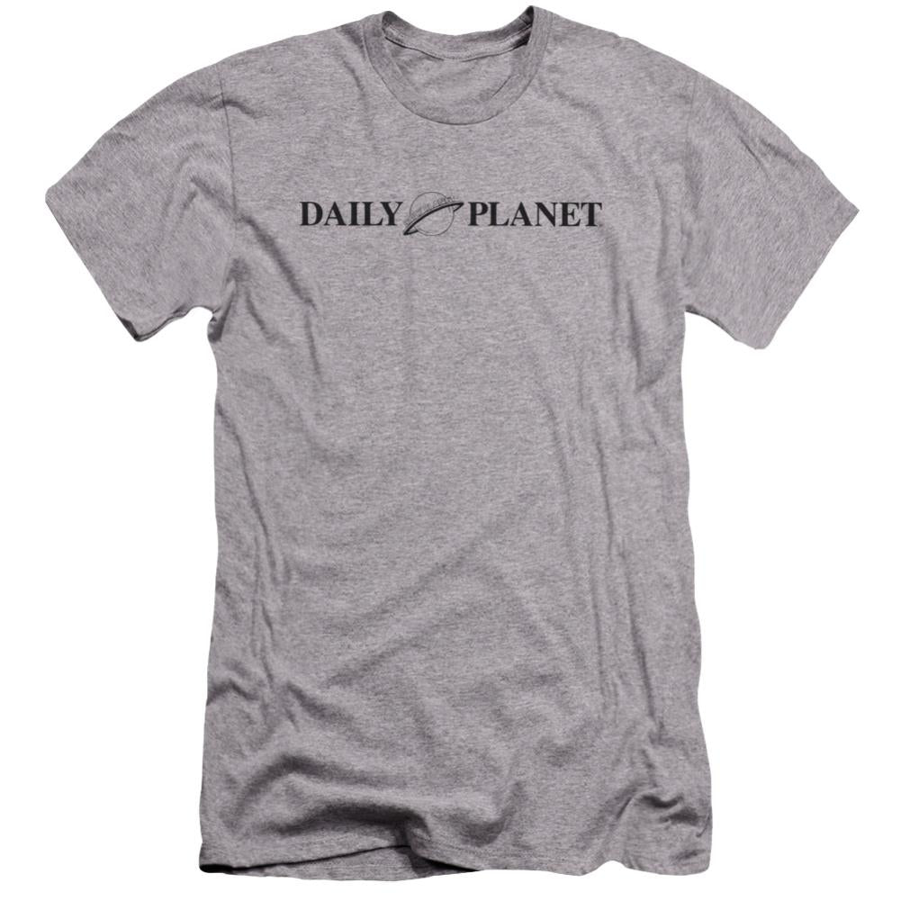 Superman Daily Planet Logo Men's Ultra-Soft 30/1 Cotton Slim SS T