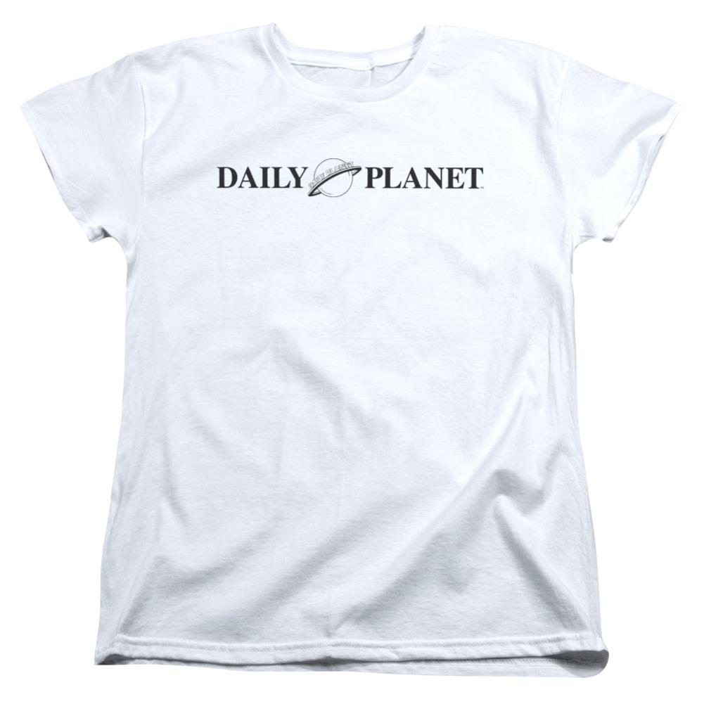 Superman Daily Planet Logo Women's 18/1 Cotton SS T