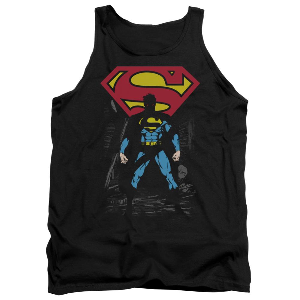 Superman Dark Alley Men's 18/1 Cotton Tank Top