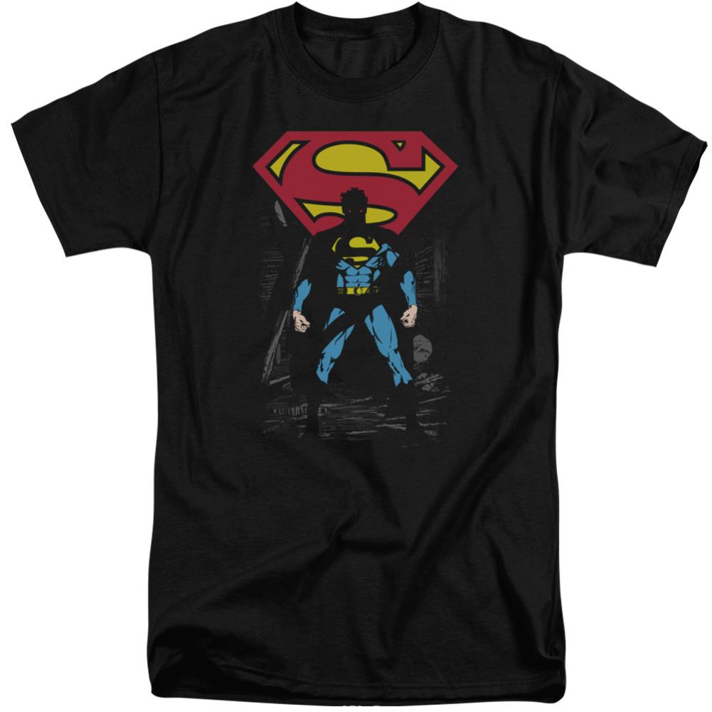Superman Dark Alley Men's 18/1 Tall Cotton SS T