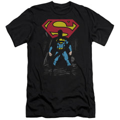 Superman Dark Alley Men's Ultra-Soft 30/1 Cotton Slim SS T