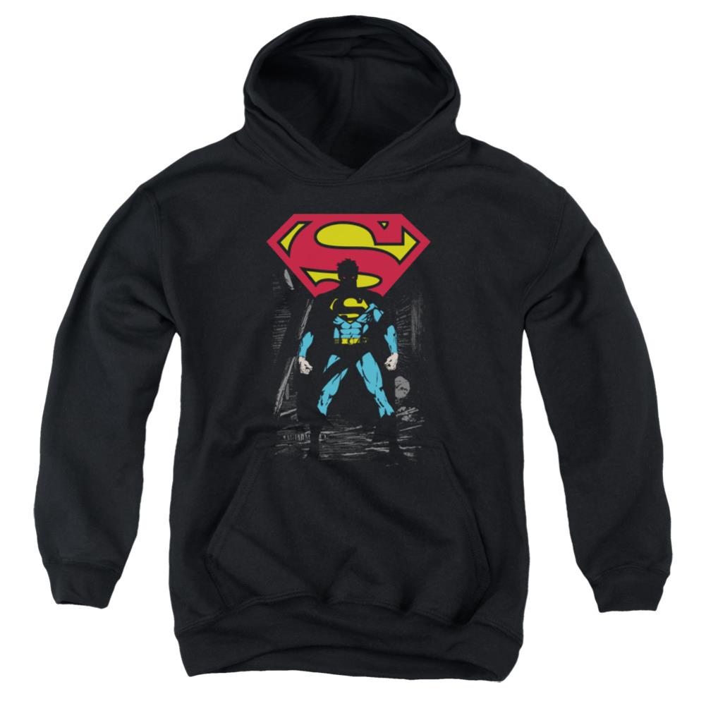 Superman Dark Alley Youth Cotton Poly Pull-Over Hoodie