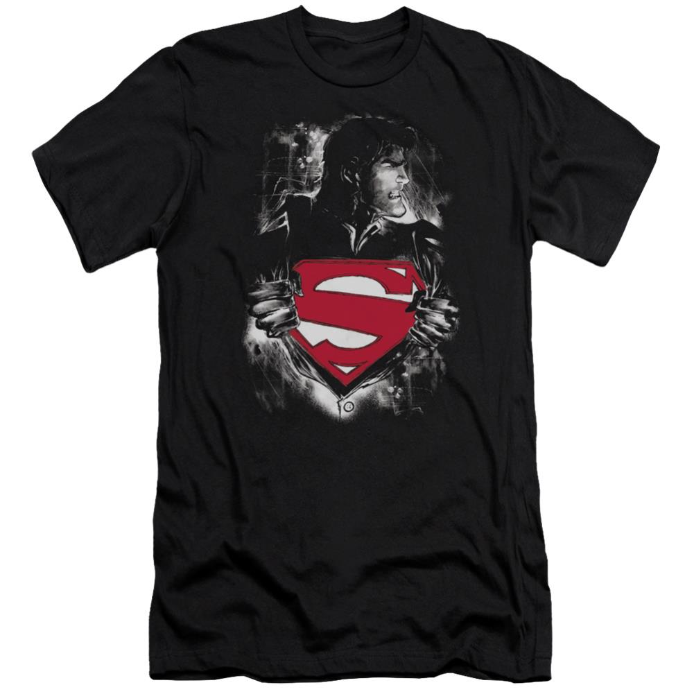 Superman Darkest Hour Men's Ultra-Soft 30/1 Cotton Slim SS T