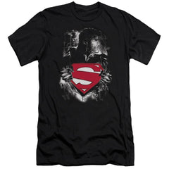 Superman Darkest Hour Men's Ultra-Soft 30/1 Cotton Slim SS T