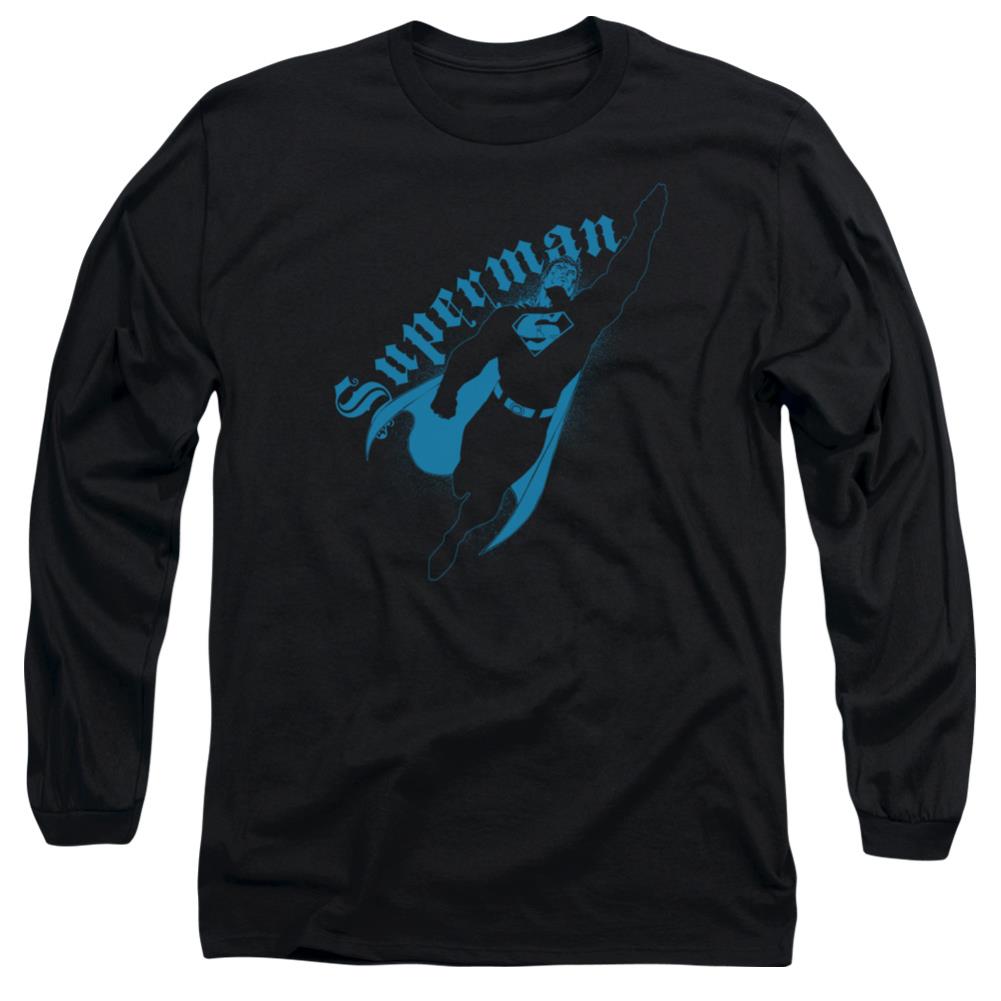 Superman Darkness Men's 18/1 Cotton LS T