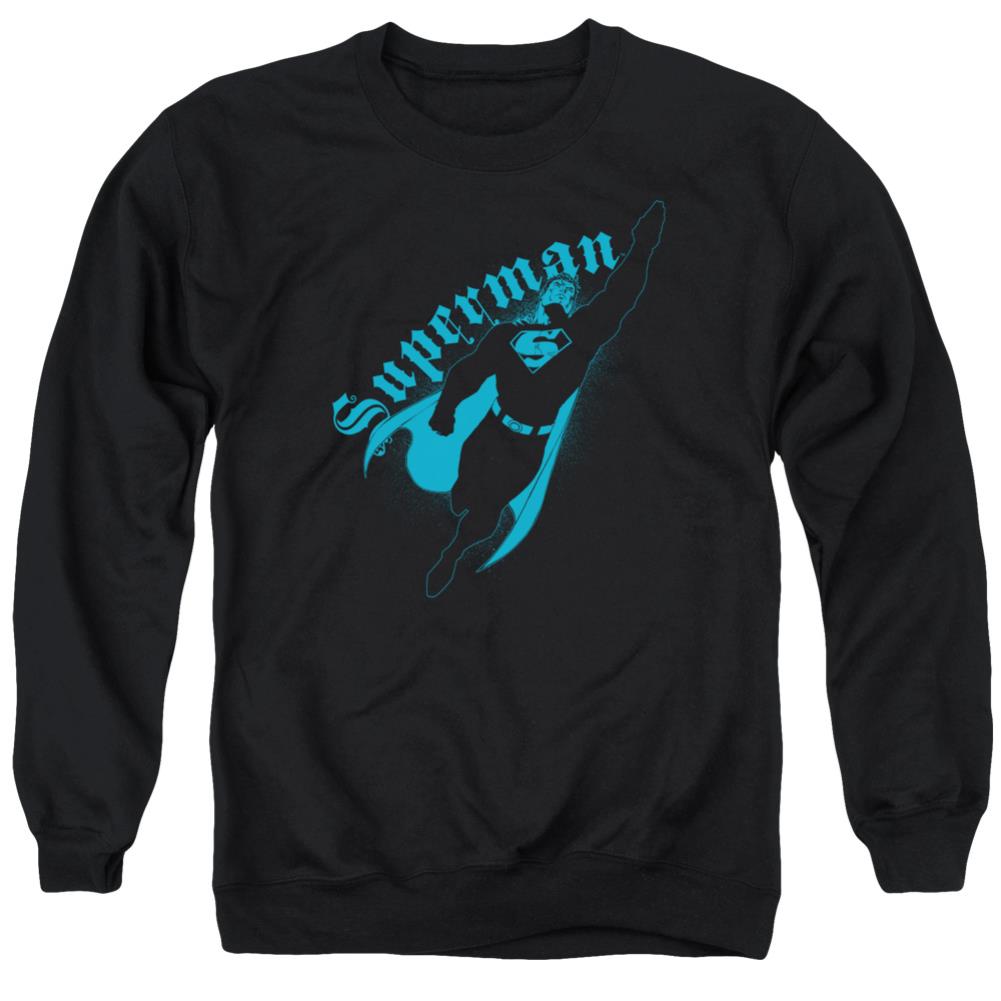 Superman Darkness Men's Crewneck 50 50 Poly LS T