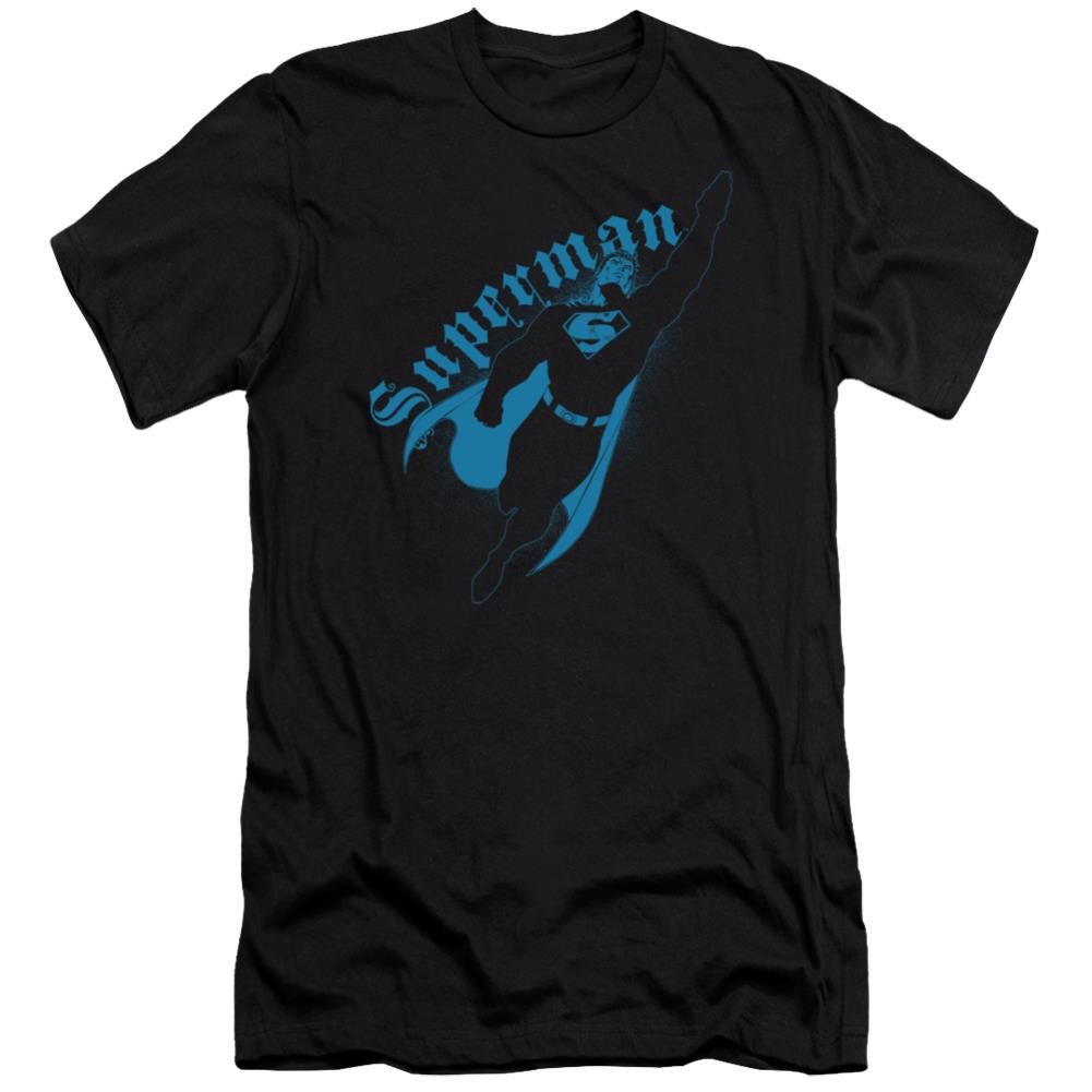 Superman Darkness Men's Ultra-Soft 30/1 Cotton Slim SS T