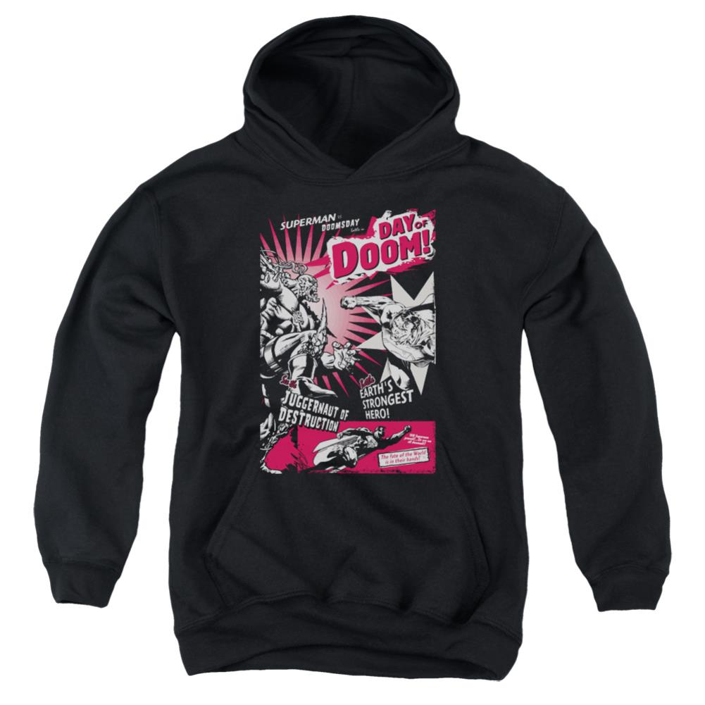 Superman Day Of Doom Youth Cotton Poly Pull-Over Hoodie