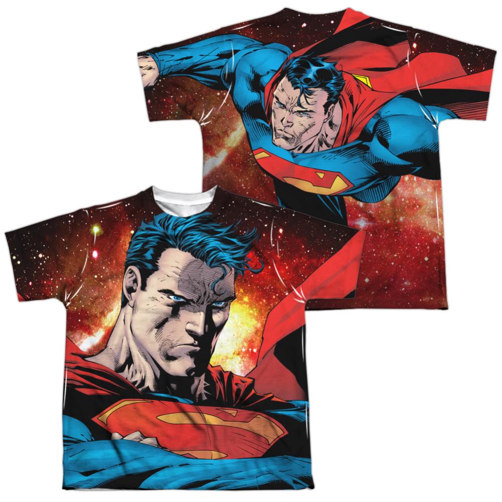 Superman Determination (Front/Back Print) Youth Regular Fit Poly SS T