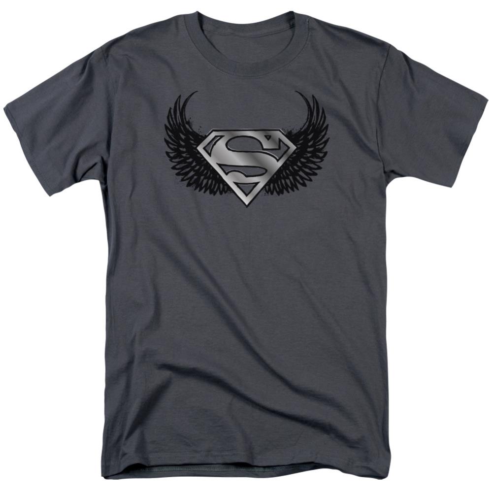 Superman Dirty Wings Men's 18/1 Cotton SS T