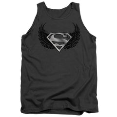 Superman Dirty Wings Men's 18/1 Cotton Tank Top