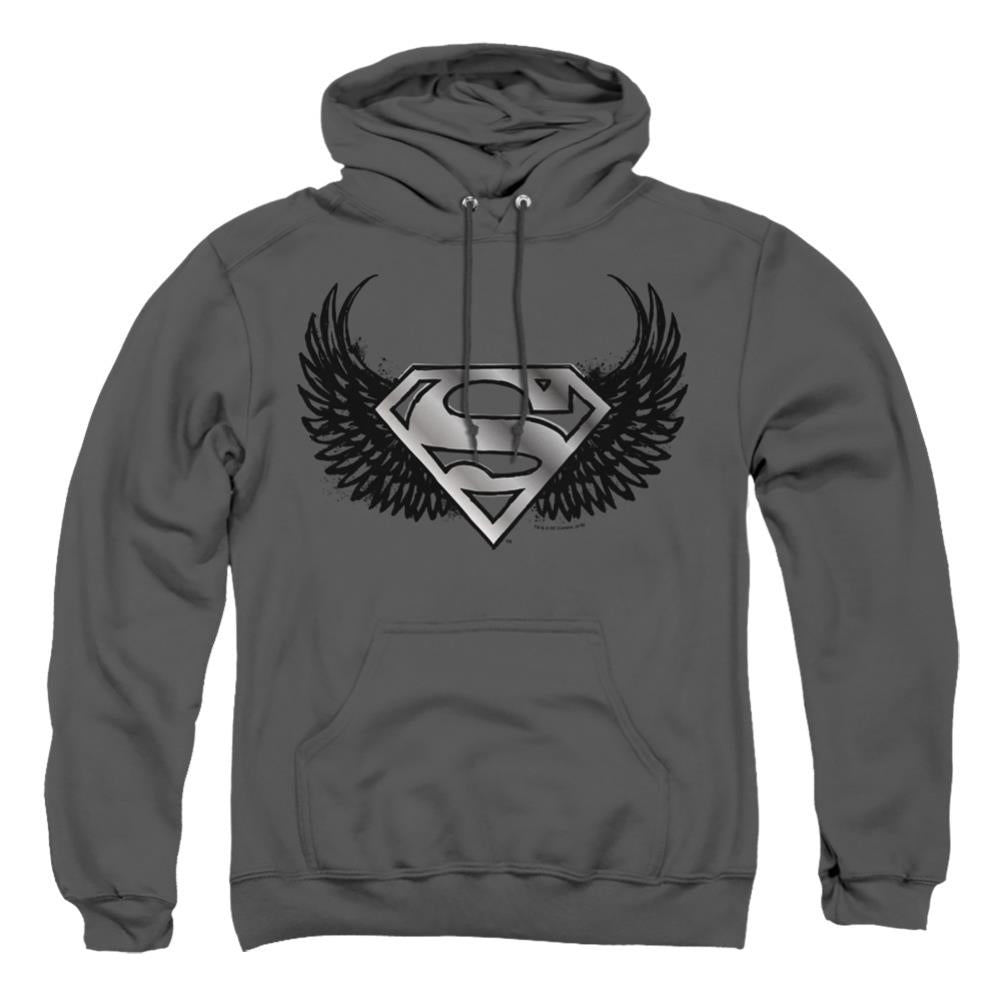 Superman Dirty Wings Men's Pull-Over 75 25 Poly Hoodie