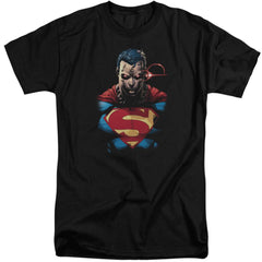 Superman Displeased Men's 18/1 Tall Cotton SS T