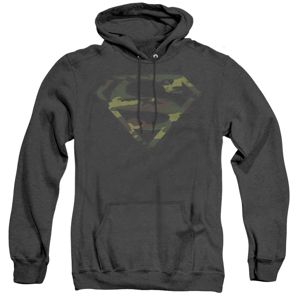 Superman Distressed Camo Shield Men's Pull-Over Hoodie