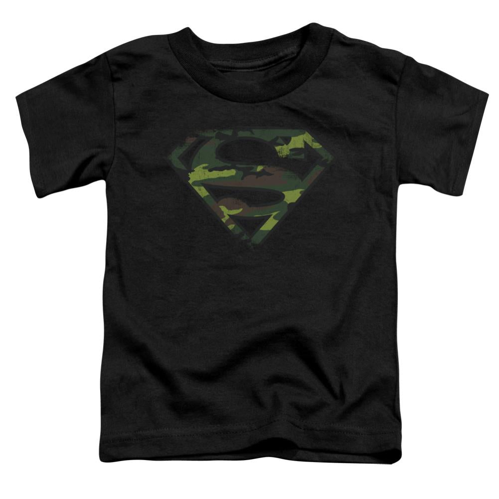 Superman Distressed Camo Shield Toddler 18/1 Cotton SS T