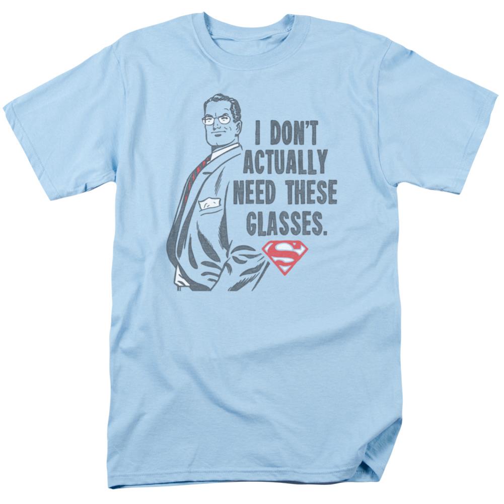 Superman Dont Need Glasses Men's 18/1 Cotton SS T