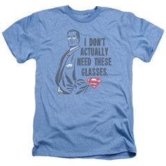 Superman Dont Need Glasses Men's 30/1 Heather 60 40 Poly SS T