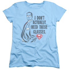 Superman Dont Need Glasses Women's 18/1 Cotton SS T