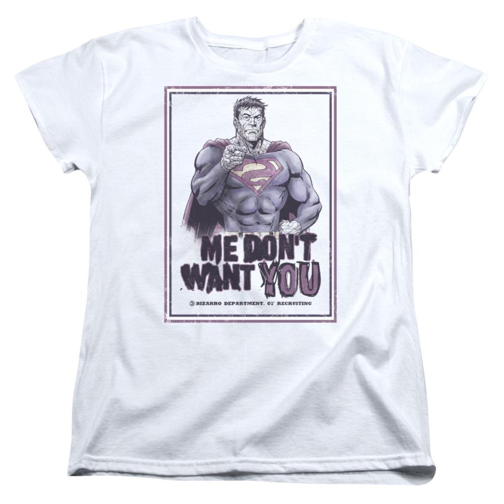 Superman Dont Want You Women's 18/1 Cotton SS T