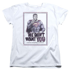 Superman Dont Want You Women's 18/1 Cotton SS T
