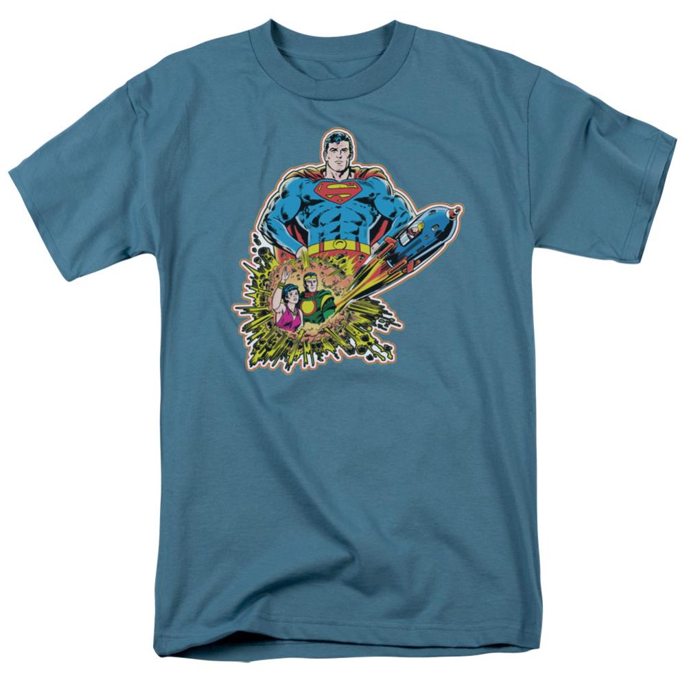 Superman Doomed Planet Men's 18/1 Cotton SS T