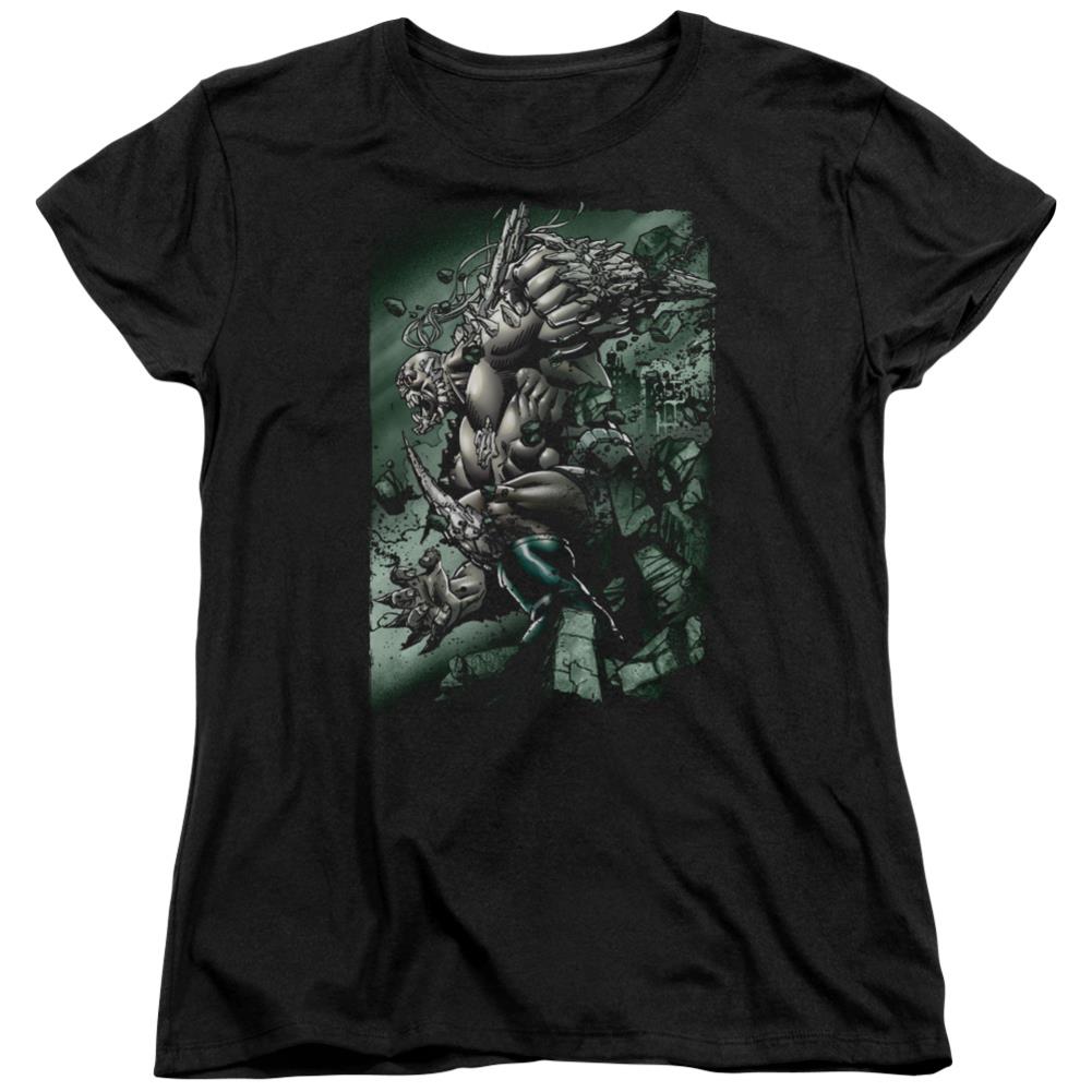 Superman Doomsday Destruction Women's 18/1 Cotton SS T