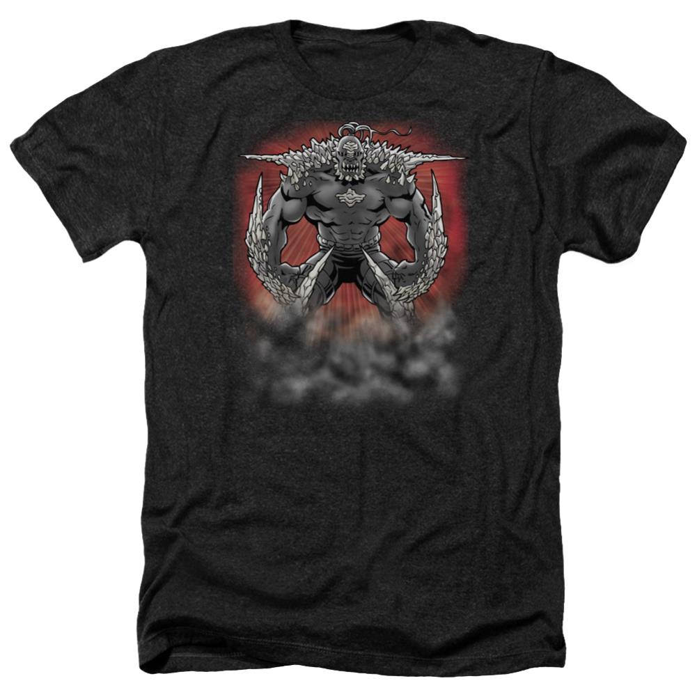 Superman Doomsday Dust Men's 30/1 Heather 60 40 Poly SS T
