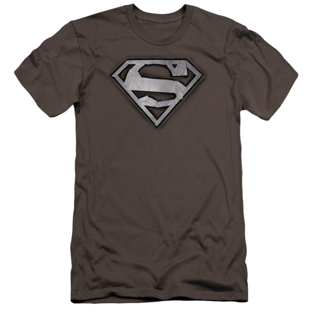 Superman Duct Tape Shield Men's Ultra-Soft 30/1 Cotton Slim SS T