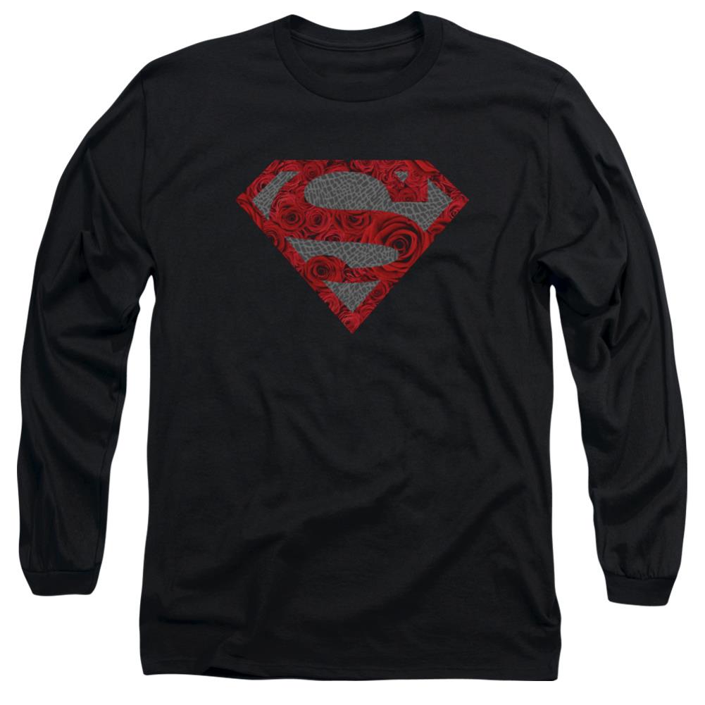 Superman Elephant Rose Shield Men's 18/1 Cotton LS T