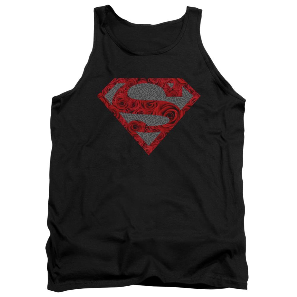 Superman Elephant Rose Shield Men's 18/1 Cotton Tank Top
