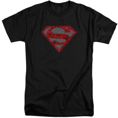 Superman Elephant Rose Shield Men's 18/1 Tall Cotton SS T