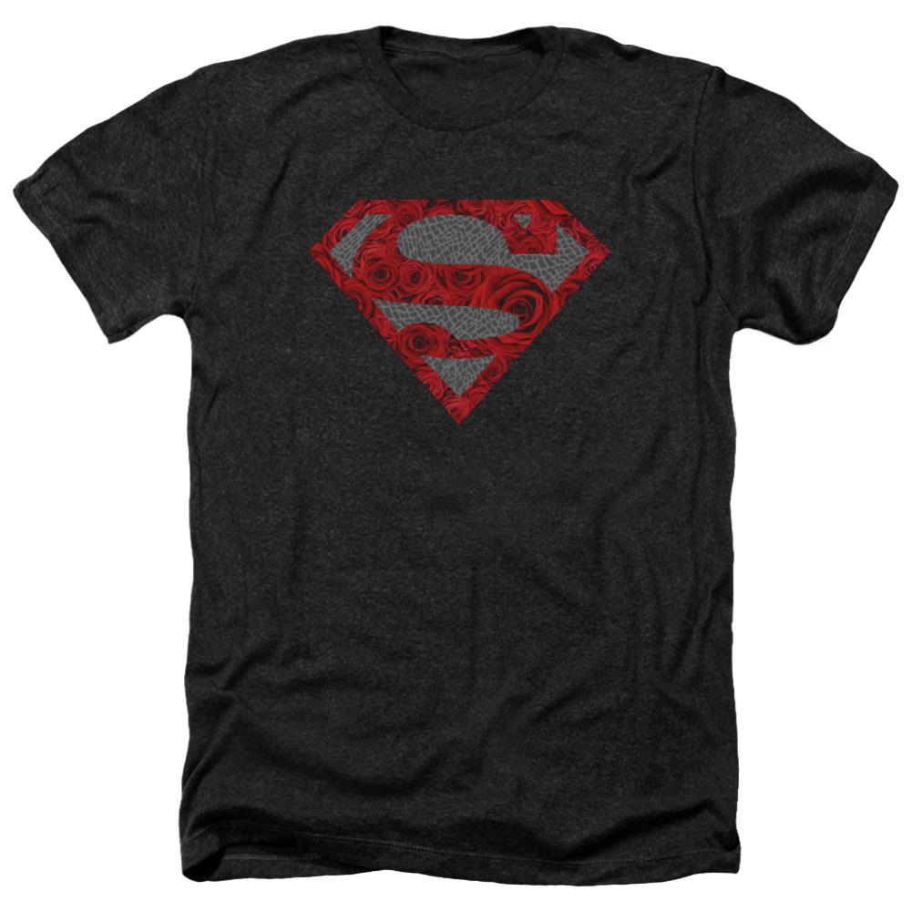 Superman Elephant Rose Shield Men's 30/1 Heather 60 40 Poly SS T