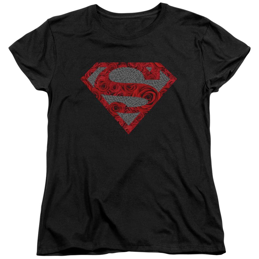 Superman Elephant Rose Shield Women's 18/1 Cotton SS T
