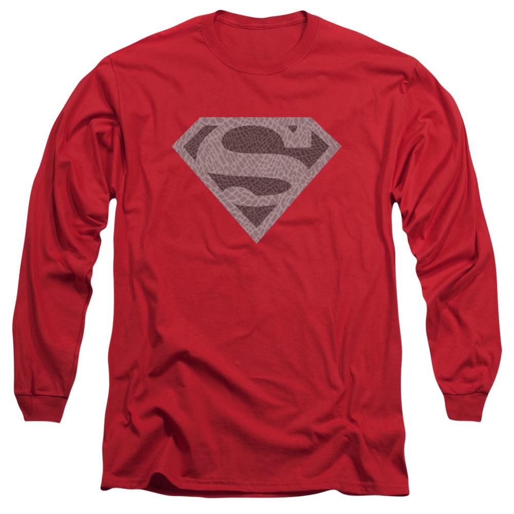 Superman Elephant Shield Men's 18/1 Cotton LS T