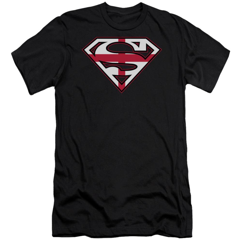 Superman English Shield Men's Ultra-Soft 30/1 Cotton Slim SS T