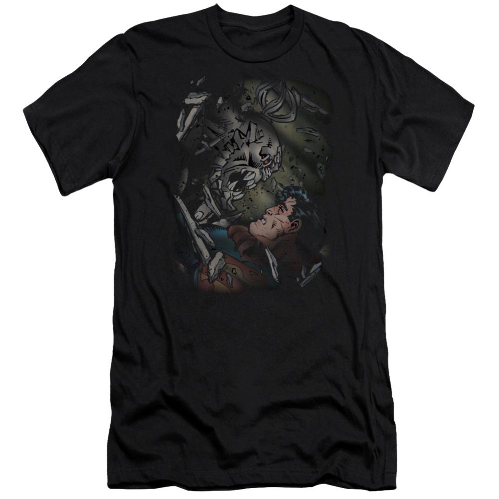 Superman Epic Battle Men's Ultra-Soft 30/1 Cotton Slim SS T