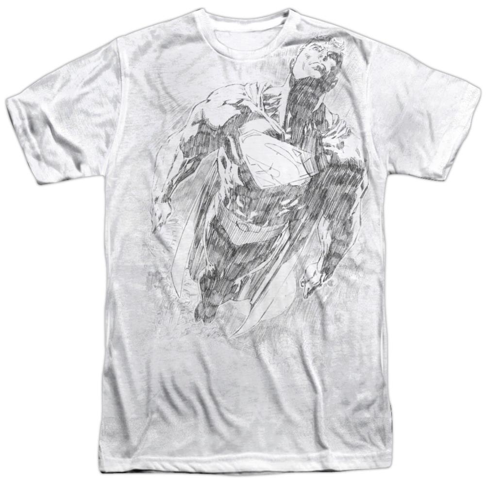 Superman Exploding Space Sketch Men's Regular Fit Polyester SS T