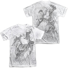 Superman Exploding Space Sketch Men's Regular Fit Polyester SS T