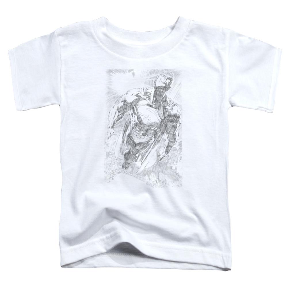 Superman Exploding Space Sketch Toddler 18/1 Cotton SS T