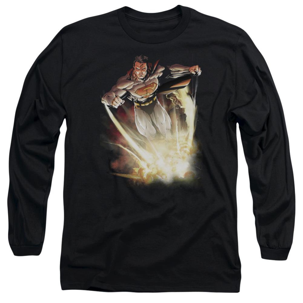 Superman Explosive Men's 18/1 Cotton LS T