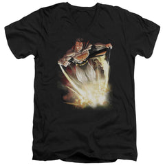 Superman Explosive Men's 30/1 Cotton Slim V-Neck T