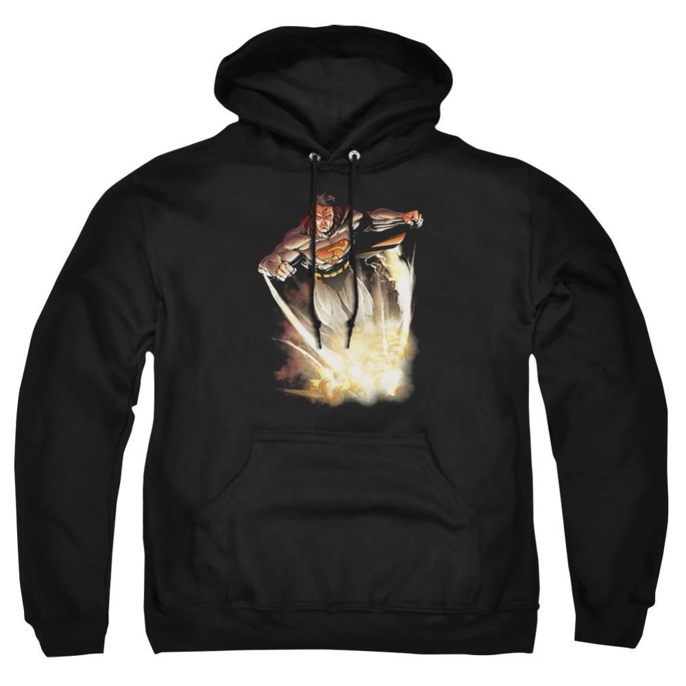 Superman Explosive Men's Pull-Over 75 25 Poly Hoodie