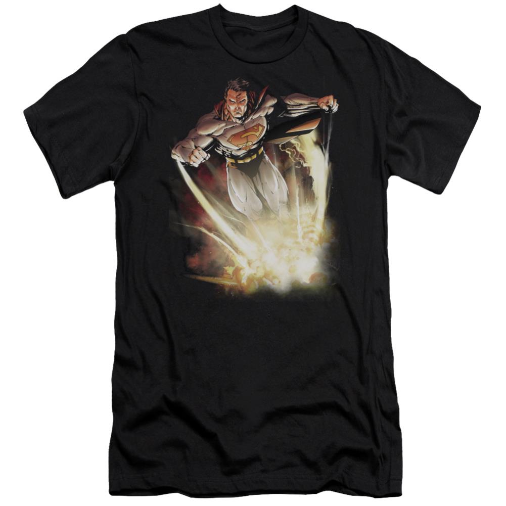 Superman Explosive Men's Ultra-Soft 30/1 Cotton Slim SS T