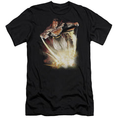 Superman Explosive Men's Ultra-Soft 30/1 Cotton Slim SS T