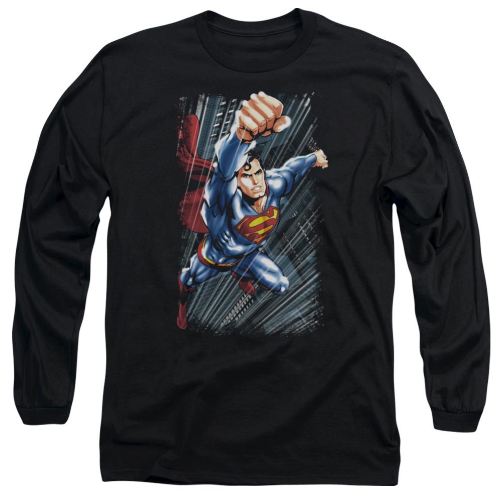 Superman Faster Than Men's 18/1 Cotton LS T